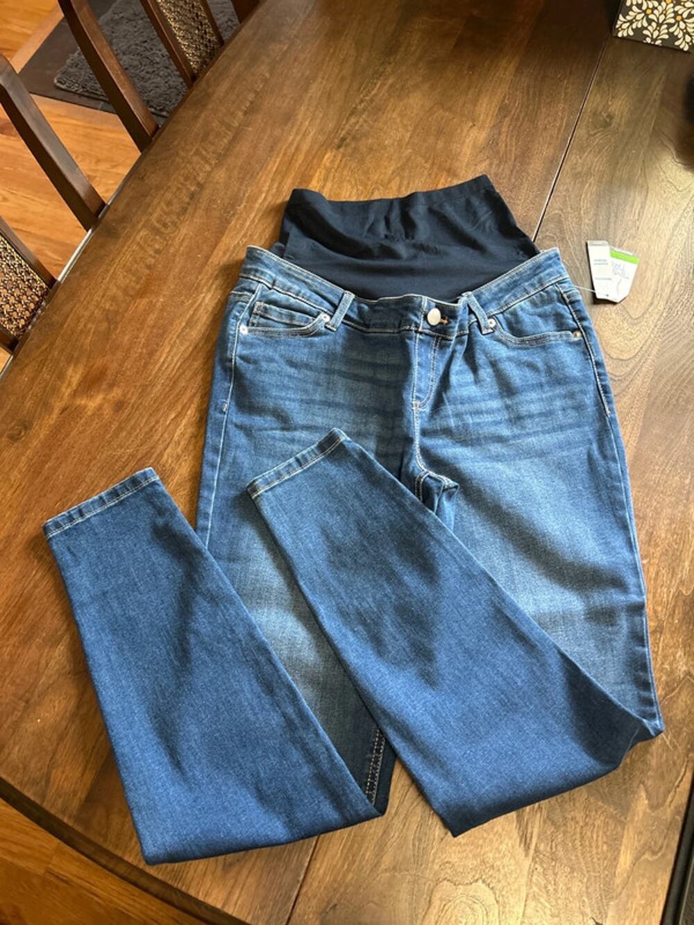 NWT Time and True Maternity Skinny Stretch Blue Jeans Medium 8-10